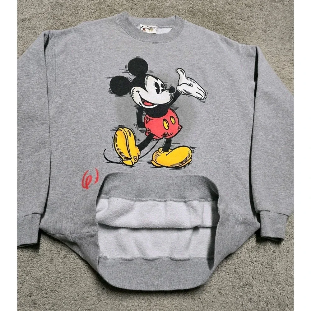 Vintage‎ Walt Disney World Mickey Mouse Crew Neck Sweatshirt Mens Large 90s
